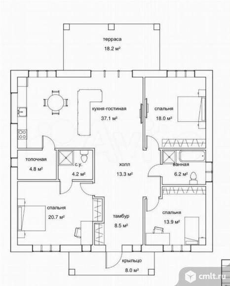 Дом 140 кв.м. Фото 3.