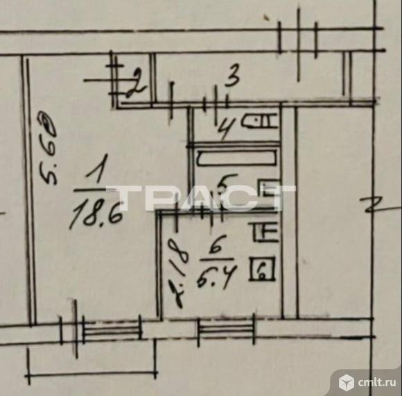 1-комнатная квартира 32,3 кв.м. Фото 9.