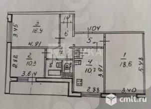 3-комнатная квартира 73,9 кв.м. Фото 15.