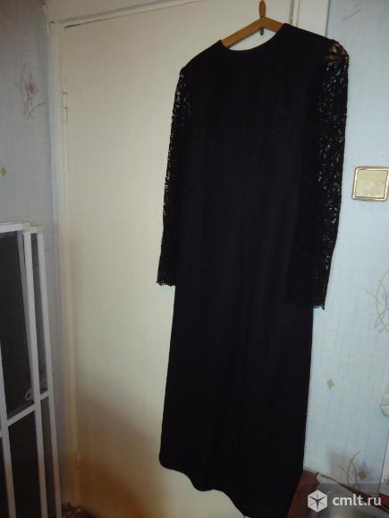 Платье женское выходное рукав длинный кружевной. Фото 1.