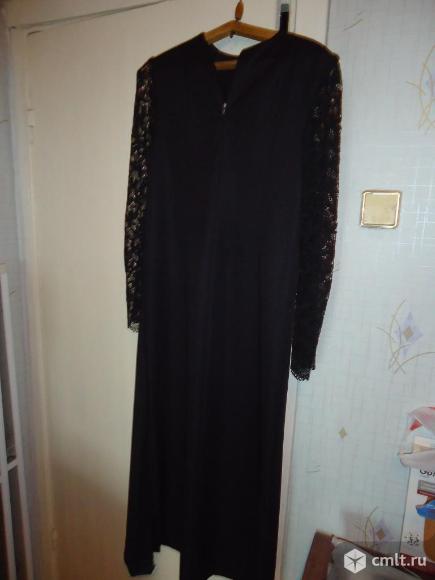 Платье женское выходное рукав длинный кружевной. Фото 2.