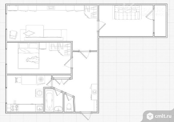 3-комнатная квартира 57 кв.м. Фото 13.