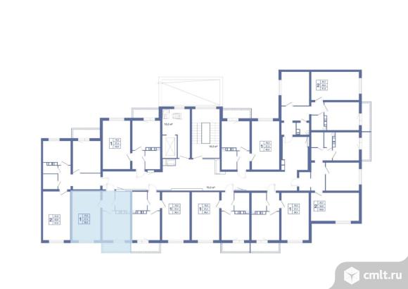 1-комнатная квартира 38,4 кв.м. Фото 9.