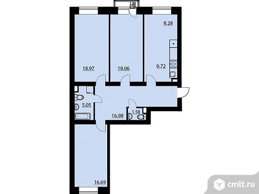 4-комнатная квартира 95,72 кв.м. Фото 11.