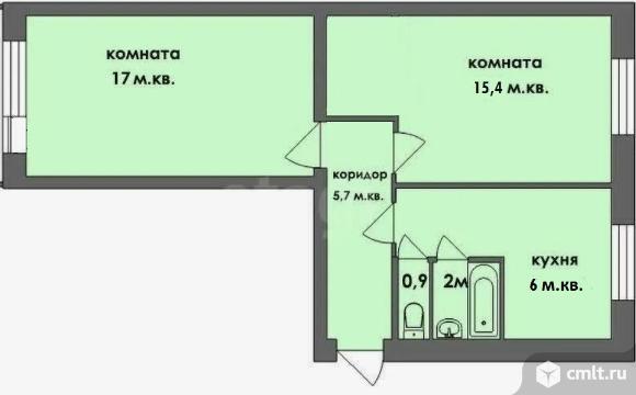 2-комнатная квартира 47 кв.м. Фото 18.
