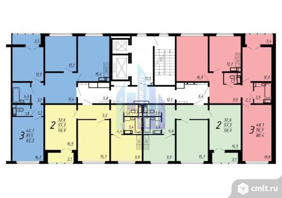 3-комнатная квартира 80,3 кв.м. Фото 8.