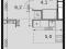 1-комнатная квартира 30,3 кв.м. Фото 2.