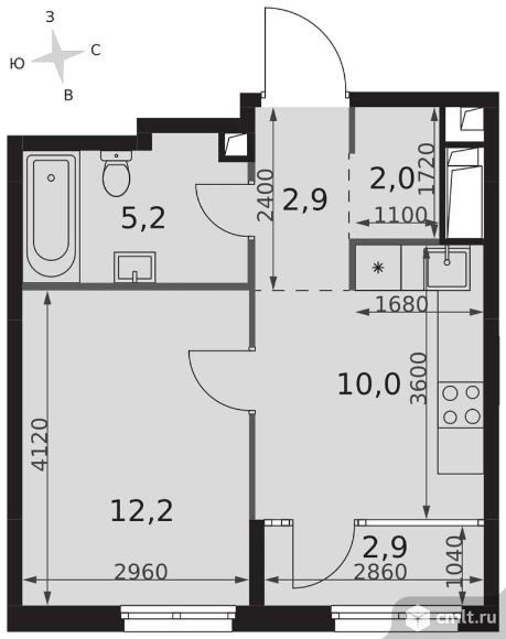 1-комнатная квартира 35,2 кв.м - ЖК "Sydney City". Фото 1.