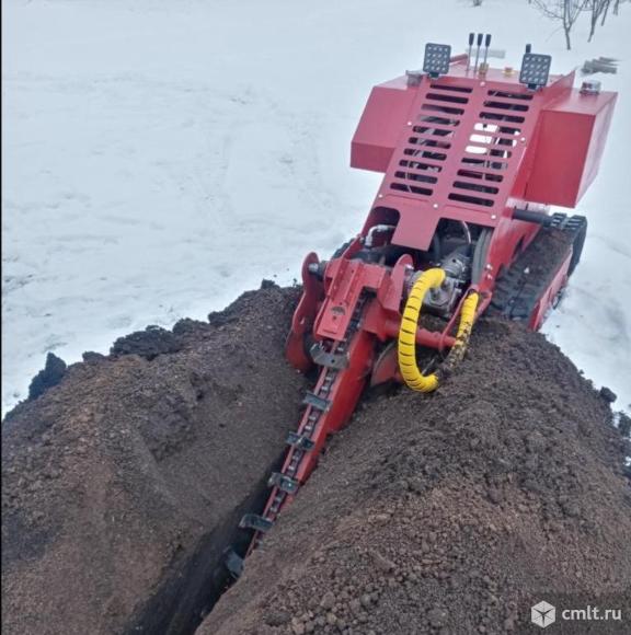 Услуги мини траншеекопателя с оператором. Фото 4.