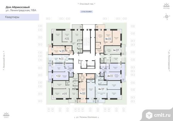 4-комнатная квартира 78,54 кв.м. Фото 3.
