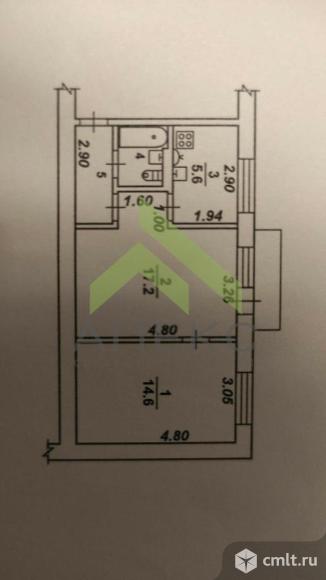 2-комнатная квартира 43 кв.м. Фото 12.