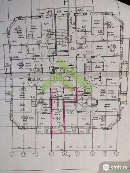 1-комнатная квартира 29,1 кв.м. Фото 9.