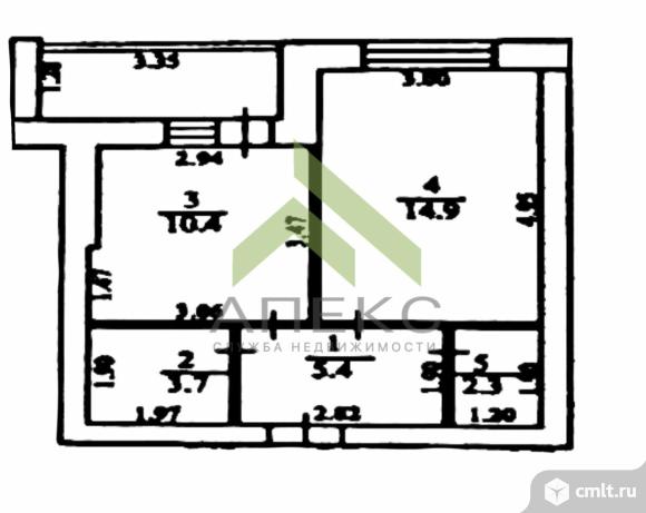 1-комнатная квартира 36,7 кв.м. Фото 18.