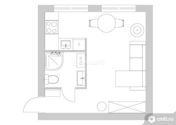 1-комнатная квартира 31,2 кв.м. Фото 14.