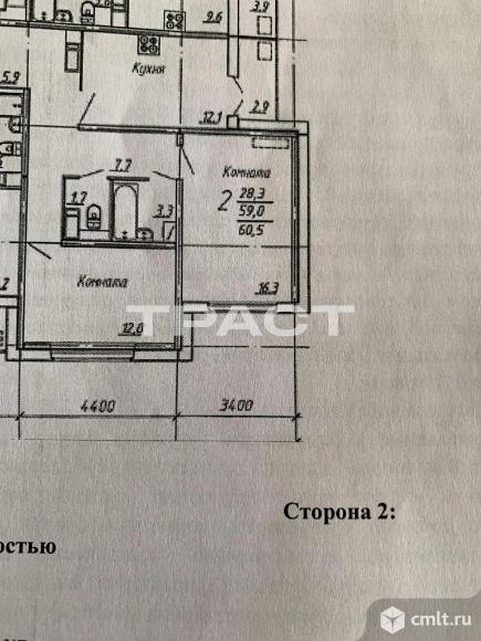 2-комнатная квартира 59,1 кв.м. Фото 20.