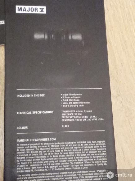 Наушники marshall major 5. Фото 4.