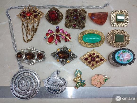 Броши времён СССР. Чехия. Винтаж. Рекорд.. Фото 1.