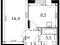 1-комнатная квартира 33,5 кв.м - ЖК "1-й Донской". Фото 1.