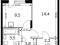 1-комнатная квартира 34 кв.м - ЖК "1-й Донской". Фото 1.