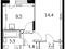 1-комнатная квартира 34 кв.м - ЖК "1-й Донской". Фото 1.