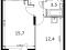 1-комнатная квартира 36,9 кв.м - ЖК "1-й Донской". Фото 1.
