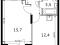 1-комнатная квартира 36,9 кв.м - ЖК "1-й Донской". Фото 1.