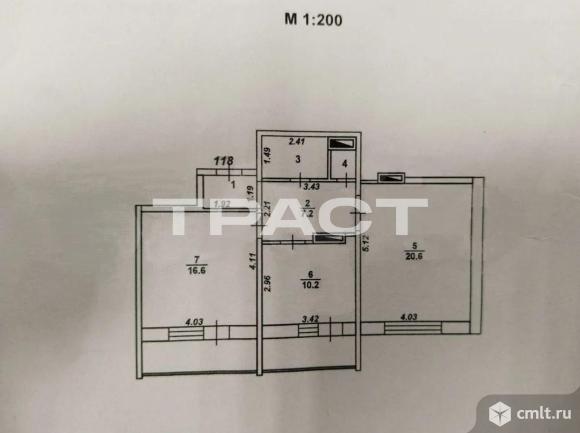 2-комнатная квартира 61,5 кв.м. Фото 2.