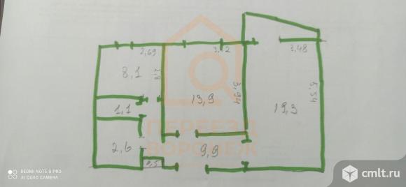 2-комнатная квартира 54 кв.м. Фото 18.
