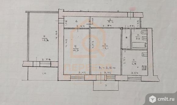 3-комнатная квартира 57,3 кв.м. Фото 20.