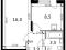 1-комнатная квартира 33,5 кв.м - ЖК "1-й Донской". Фото 1.