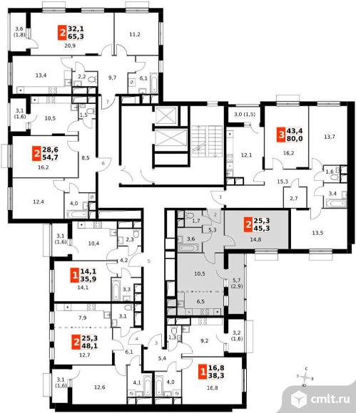 Продам 2-комн. квартиру 45.2 кв.м.. Фото 1.