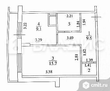 1-комнатная квартира 40,2 кв.м. Фото 18.