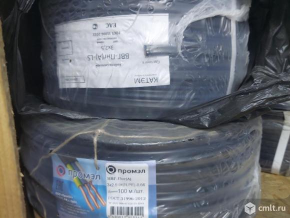 Провод ввг нг плоский 3х1,5 бухта 100м.. Фото 2.