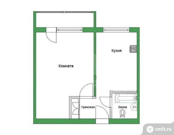 1-комнатная квартира 32,6 кв.м. Фото 17.