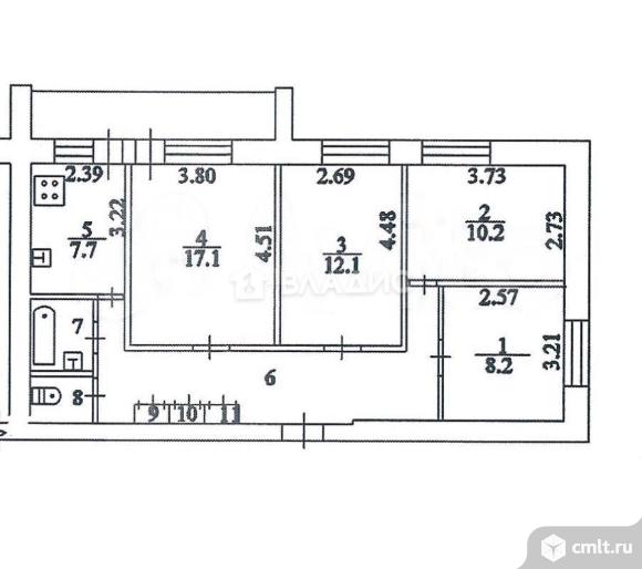 4-комнатная квартира 75 кв.м. Фото 16.