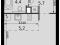 1-комнатная квартира 32,7 кв.м. Фото 2.