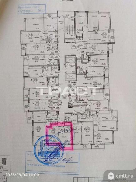 1-комнатная квартира 33,78 кв.м. Фото 1.