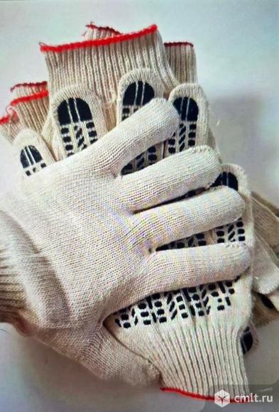 Строительные рабочие перчатки для дома огорода и стройки. Фото 1.