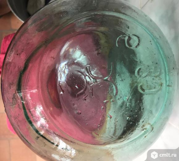 Стеклянная банка, примерно 10,5 л. Можно использовать для виноделия. Виноделие.. Фото 3.