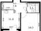 1-комнатная квартира 38 кв.м - ЖК "1-й Саларьевский". Фото 1.