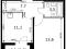 1-комнатная квартира 37,5 кв.м - ЖК "1-й Саларьевский". Фото 1.