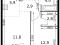 2-комнатная квартира 44,9 кв.м - ЖК "1-й Саларьевский". Фото 1.
