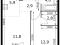 2-комнатная квартира 44,9 кв.м - ЖК "1-й Саларьевский". Фото 1.