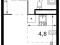 1-комнатная квартира 25,9 кв.м - ЖК "1-й Саларьевский". Фото 1.