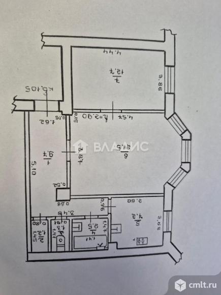 2-комнатная квартира 56,1 кв.м. Фото 15.