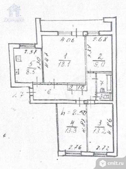 4-комнатная квартира 73,3 кв.м. Фото 1.