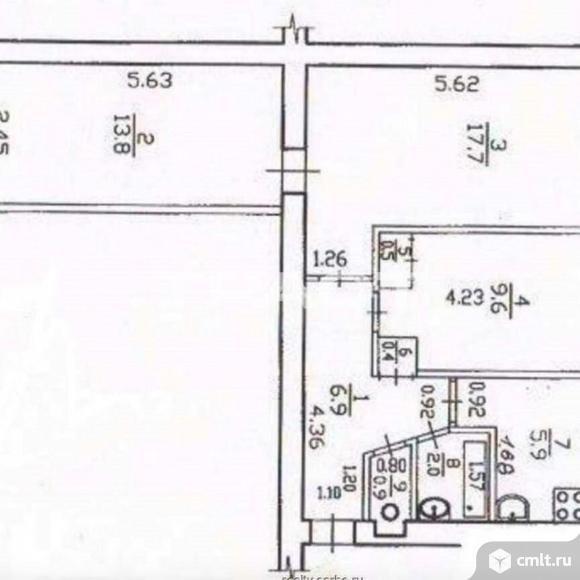 3-комнатная квартира 58,9 кв.м. Фото 17.
