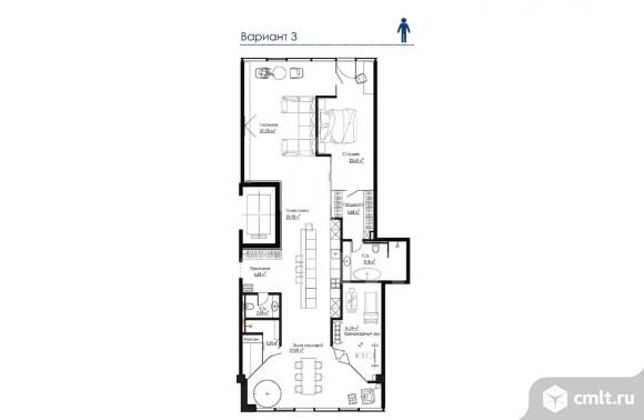 3-комнатная квартира 167,3 кв.м. Фото 3.