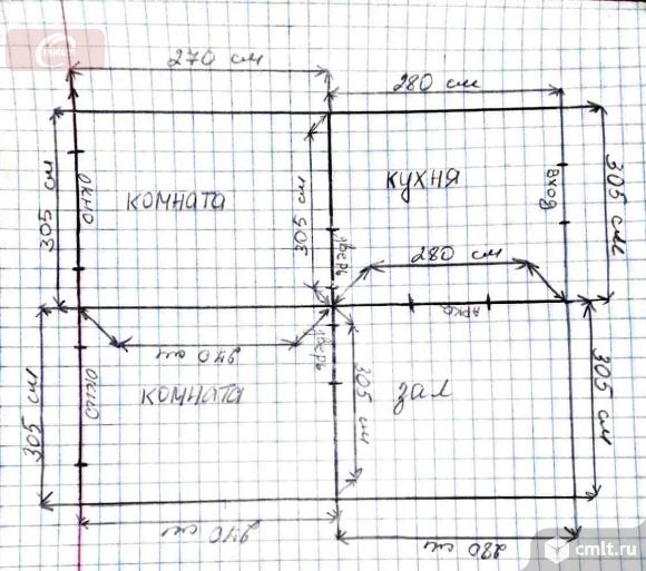 Две комнаты 24,5 кв.м. Фото 9.