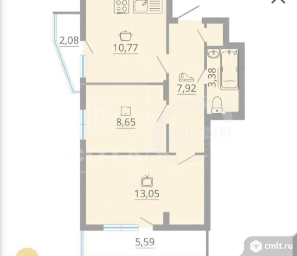 2-комнатная квартира 43,8 кв.м. Фото 9.